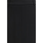 Black Acetate Long Skirt