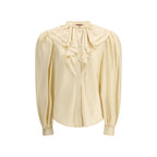 Beige Silk Shirt