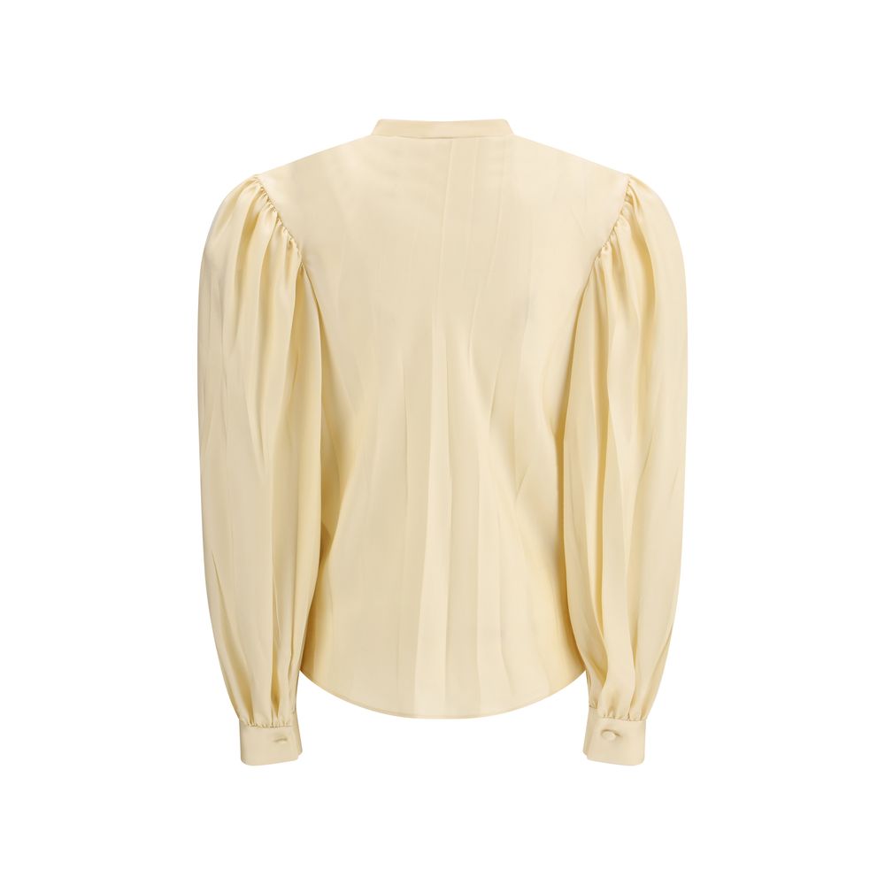 Beige Silk Shirt