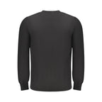 Black Cotton Men Sweater