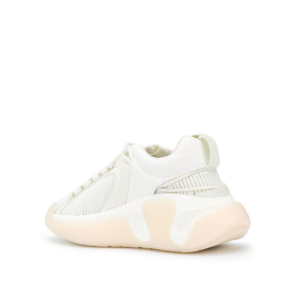White Fabric Athletic Sneakers