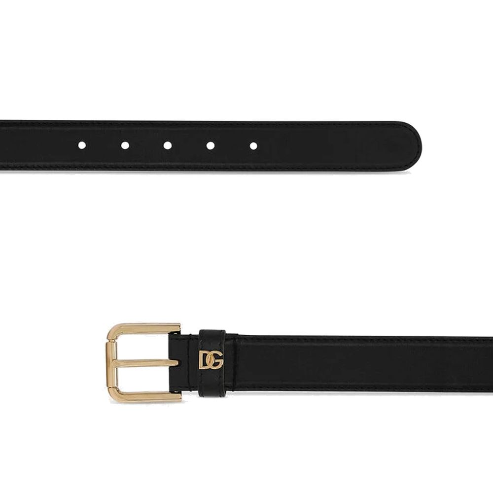 Black Calfskin Regular Belt