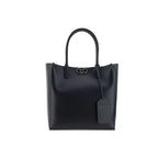 Black Calfskin Tote Bag