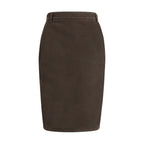 Brown Denim Skirt