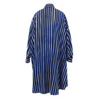 Blue Textile Long Dress