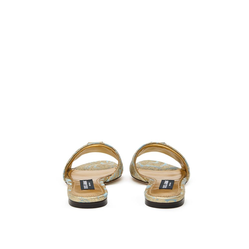 Blue Polyester Slippers