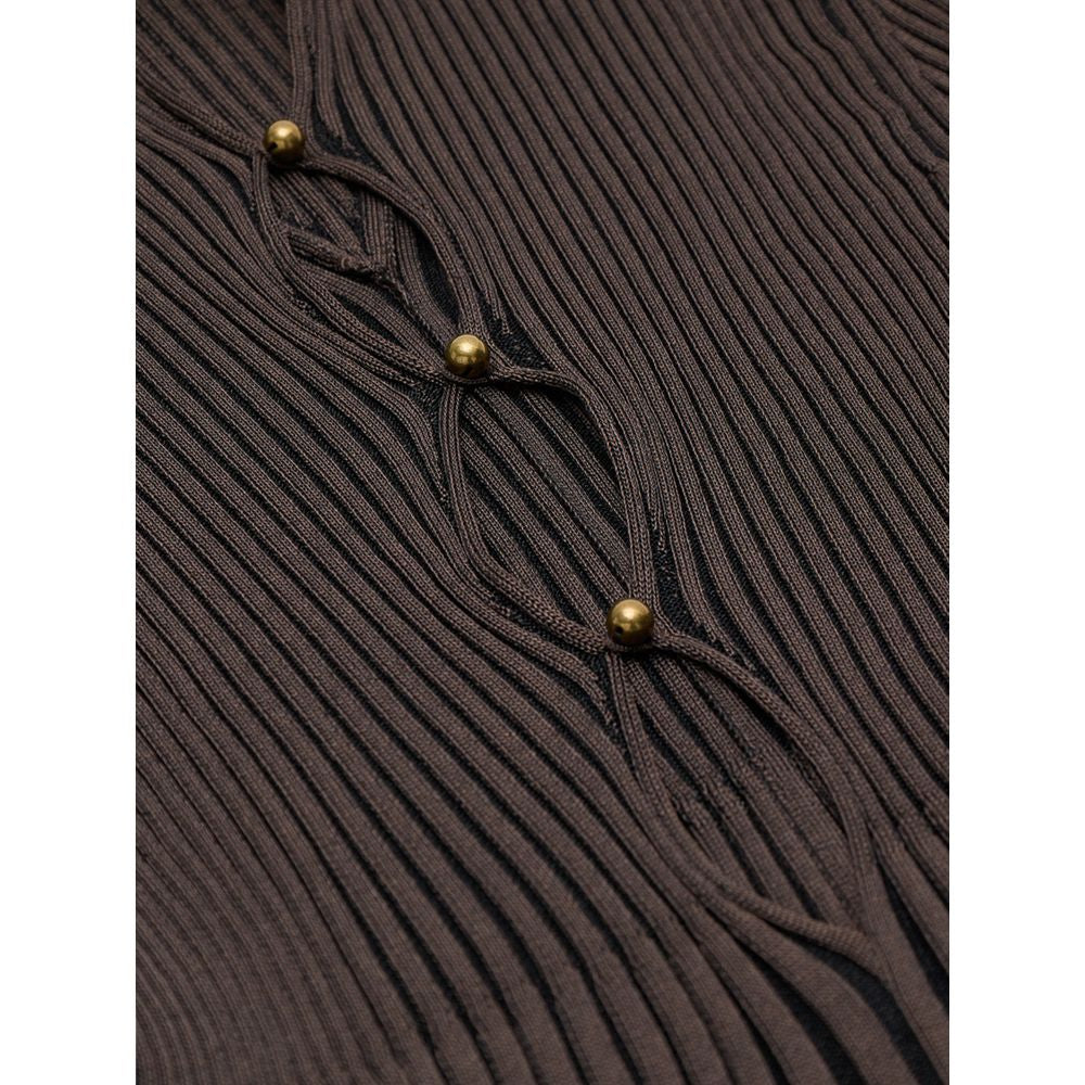 Brown Viscose Turtleneck