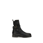 Black Calf Leather Bos Taurus Ankle Boots