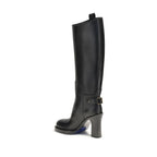 Black Calf Leather Bos Taurus High Heel Boots
