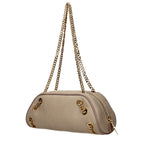 Beige Leather Shoulder Bag