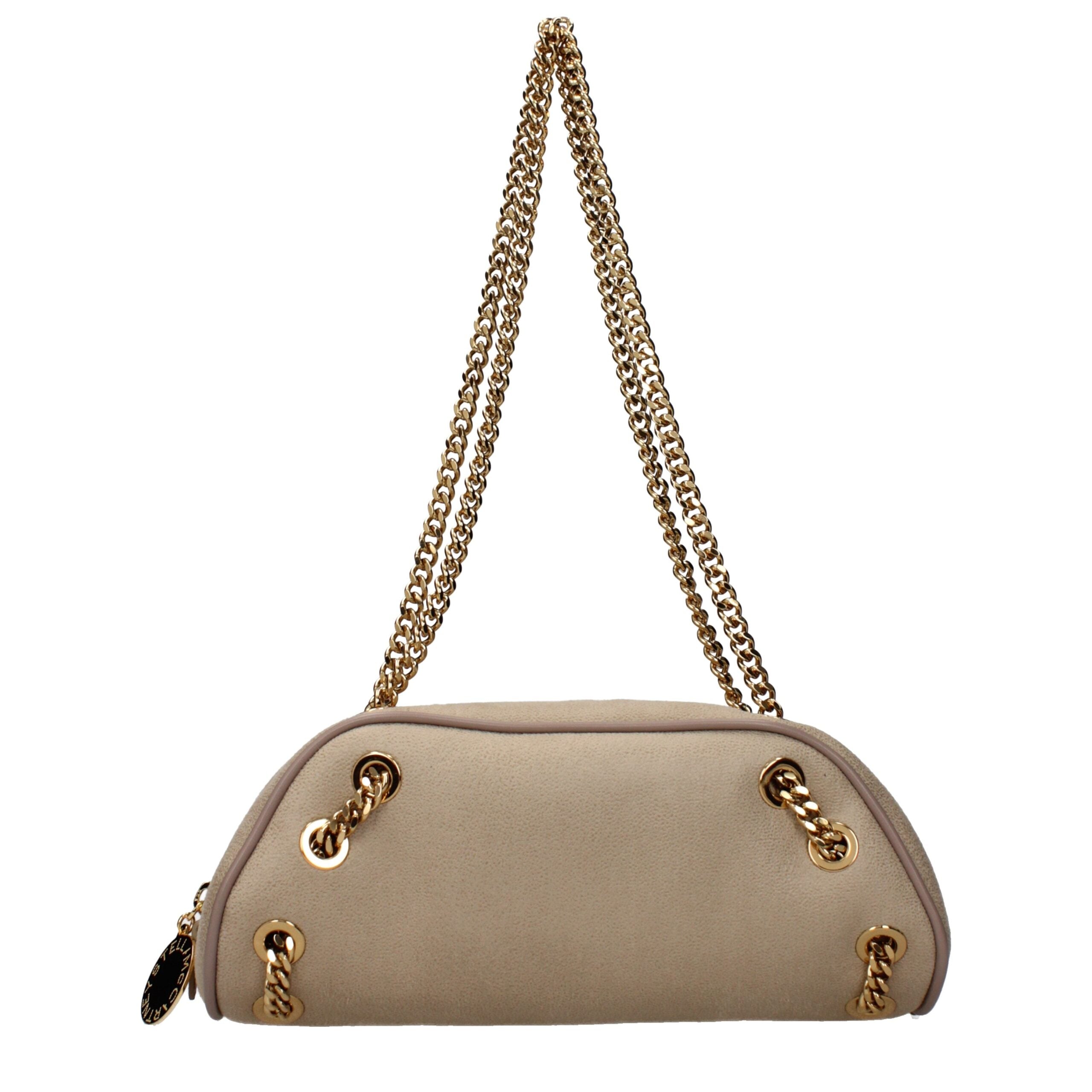 Beige Leather Shoulder Bag
