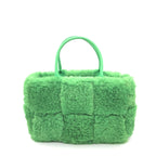 Bottega Veneta Arco Tote Intrecciato Shearling Small