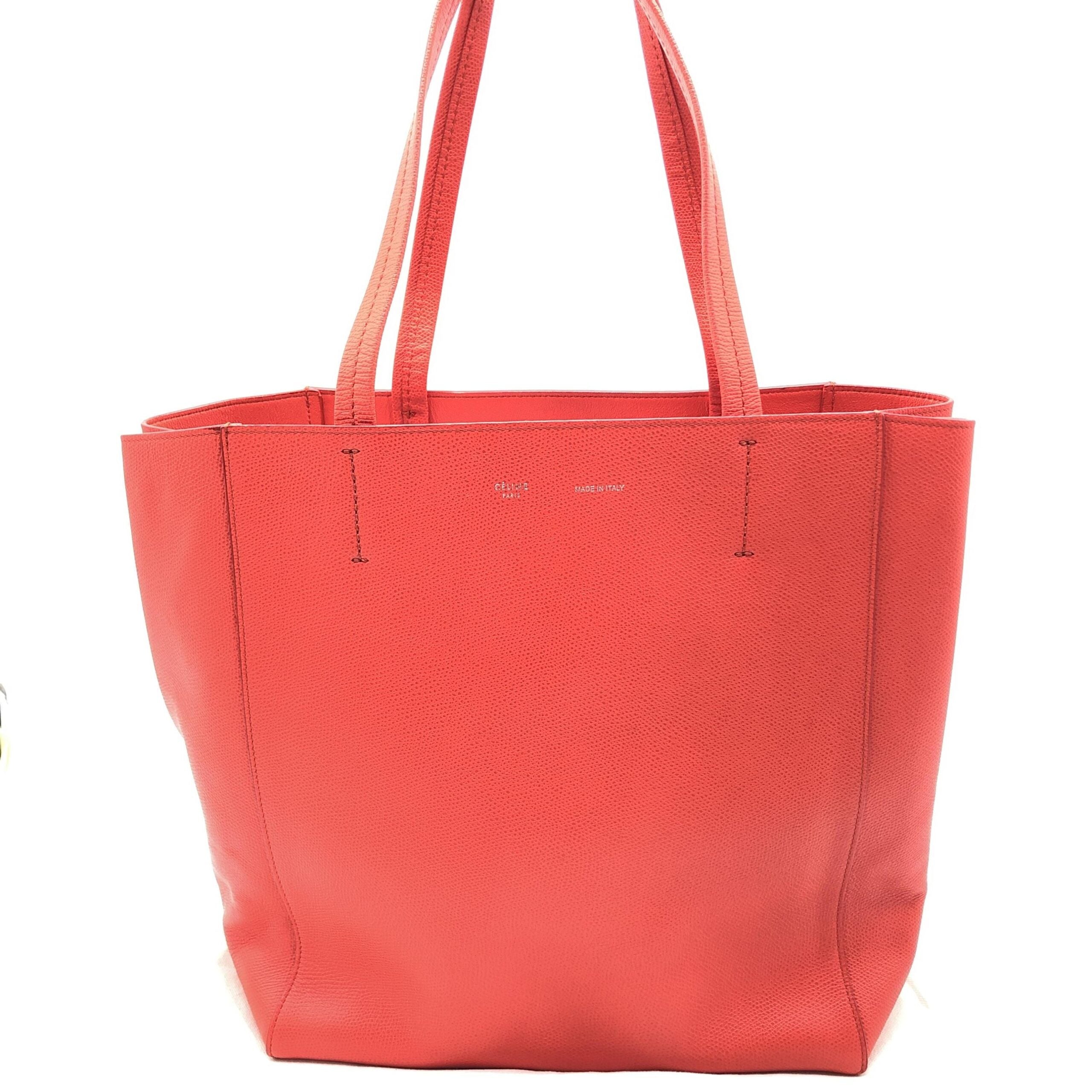 Cabas Phantom Red Pebbled Leather Tote Bag