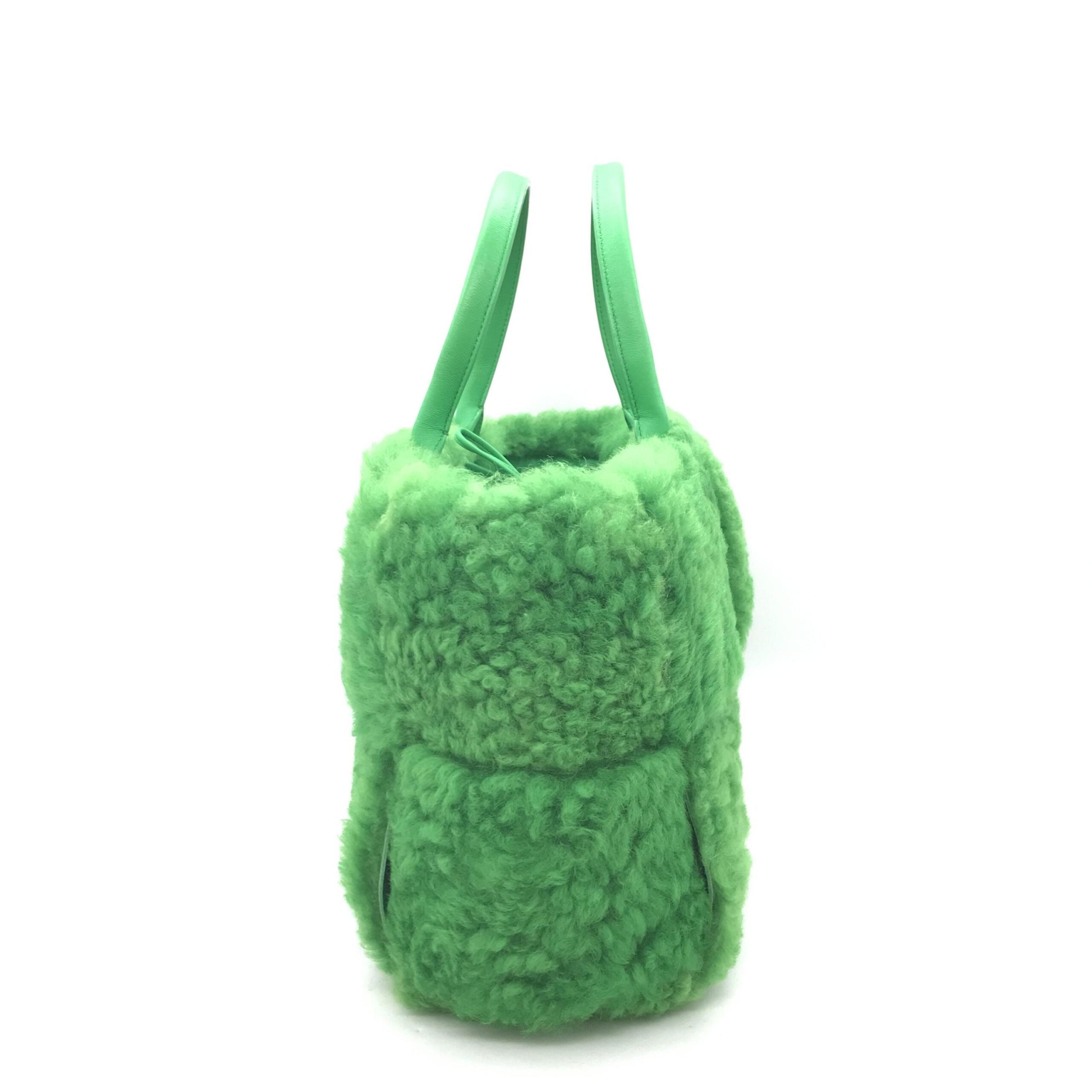 Bottega Veneta Arco Tote Intrecciato Shearling Small