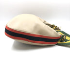 Gucci Aria Calfskin Web Large Attache Shoulder Bag Beige