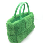 Bottega Veneta Arco Tote Intrecciato Shearling Small