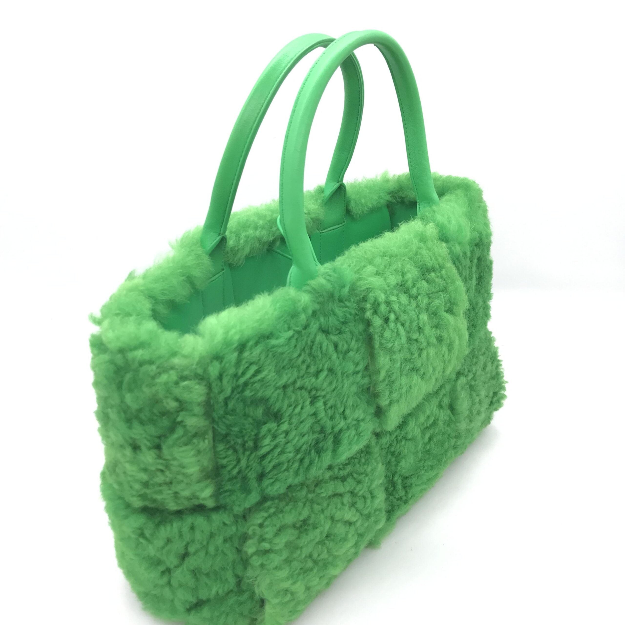 Bottega Veneta Arco Tote Intrecciato Shearling Small