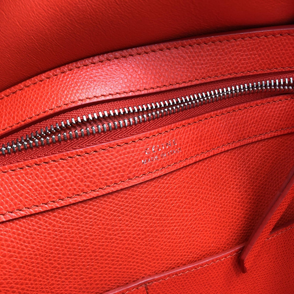 Cabas Phantom Red Pebbled Leather Tote Bag