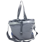 Black And Blue Nylon Convertible Tote