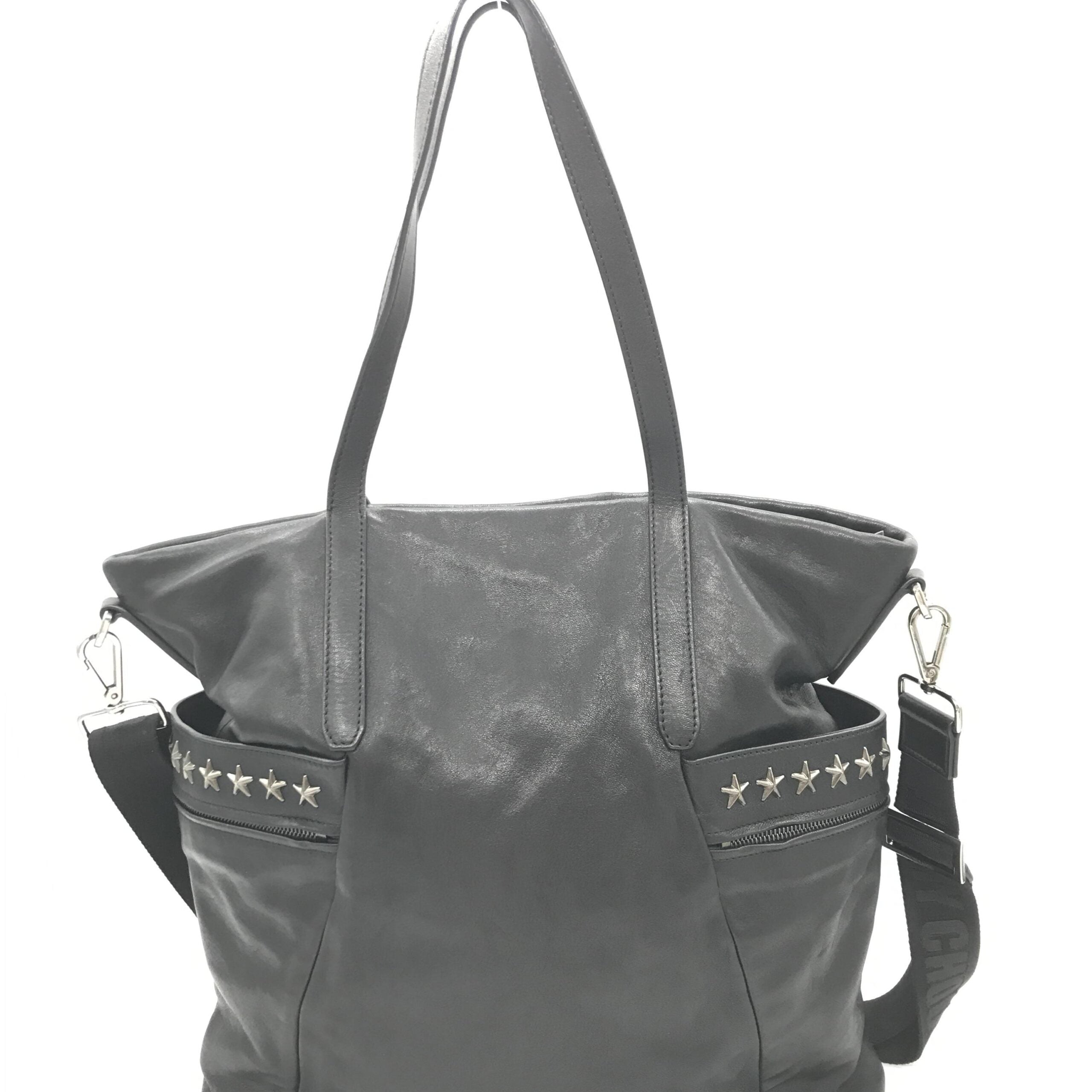 Balfour Black Leather Studs Tote