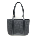 Black C Macadam Canvas Tote Bag