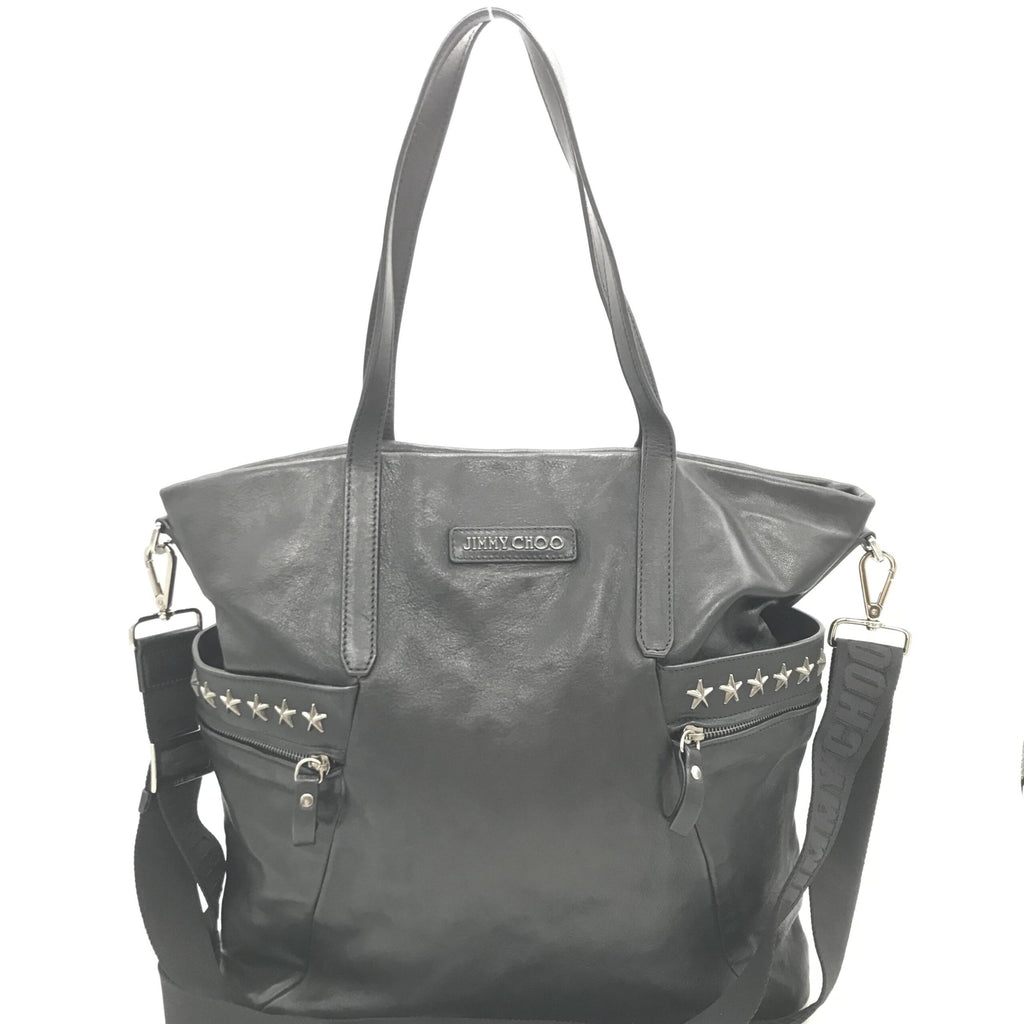 Balfour Black Leather Studs Tote