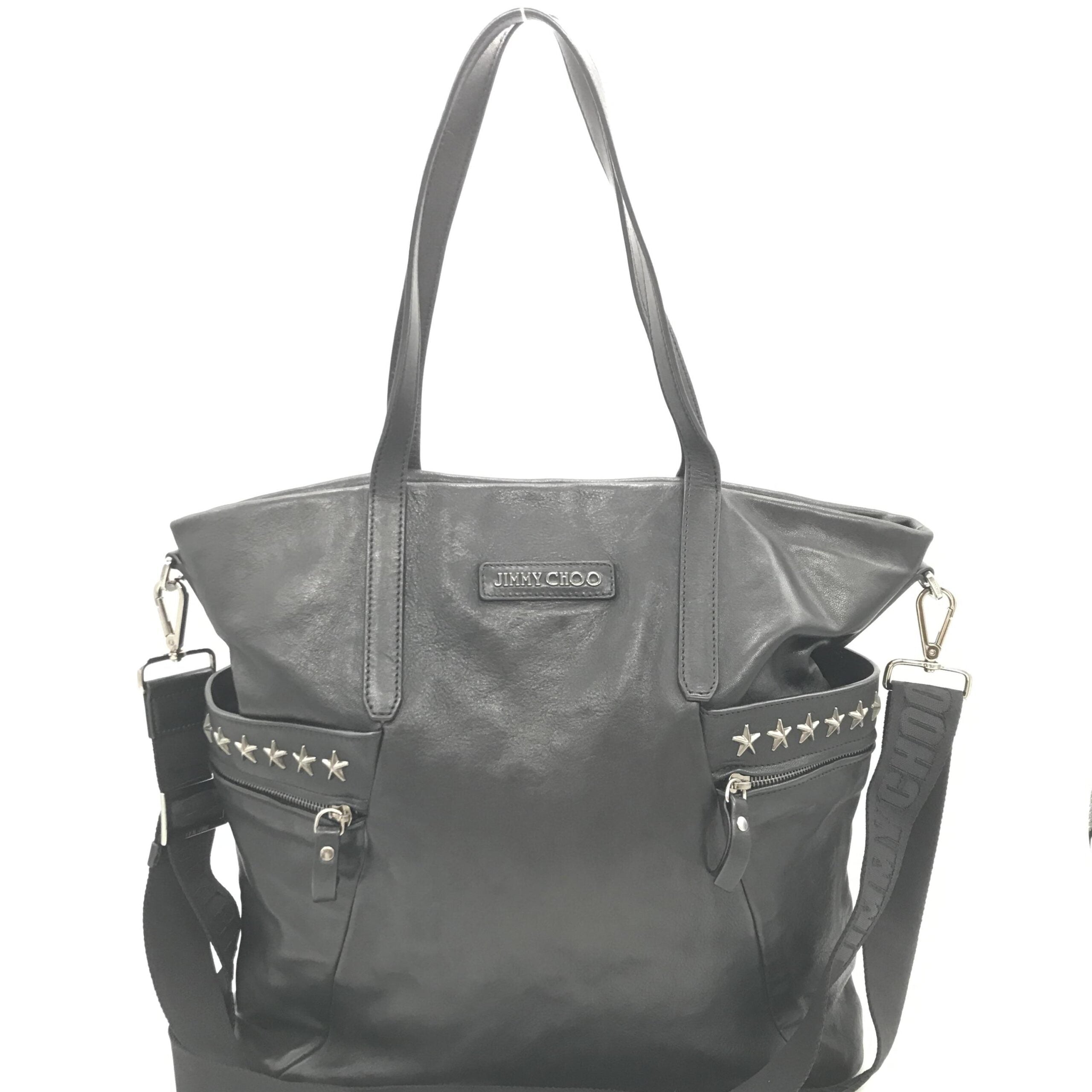 Balfour Black Leather Studs Tote