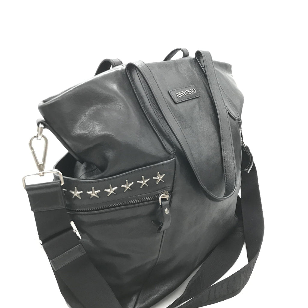 Balfour Black Leather Studs Tote