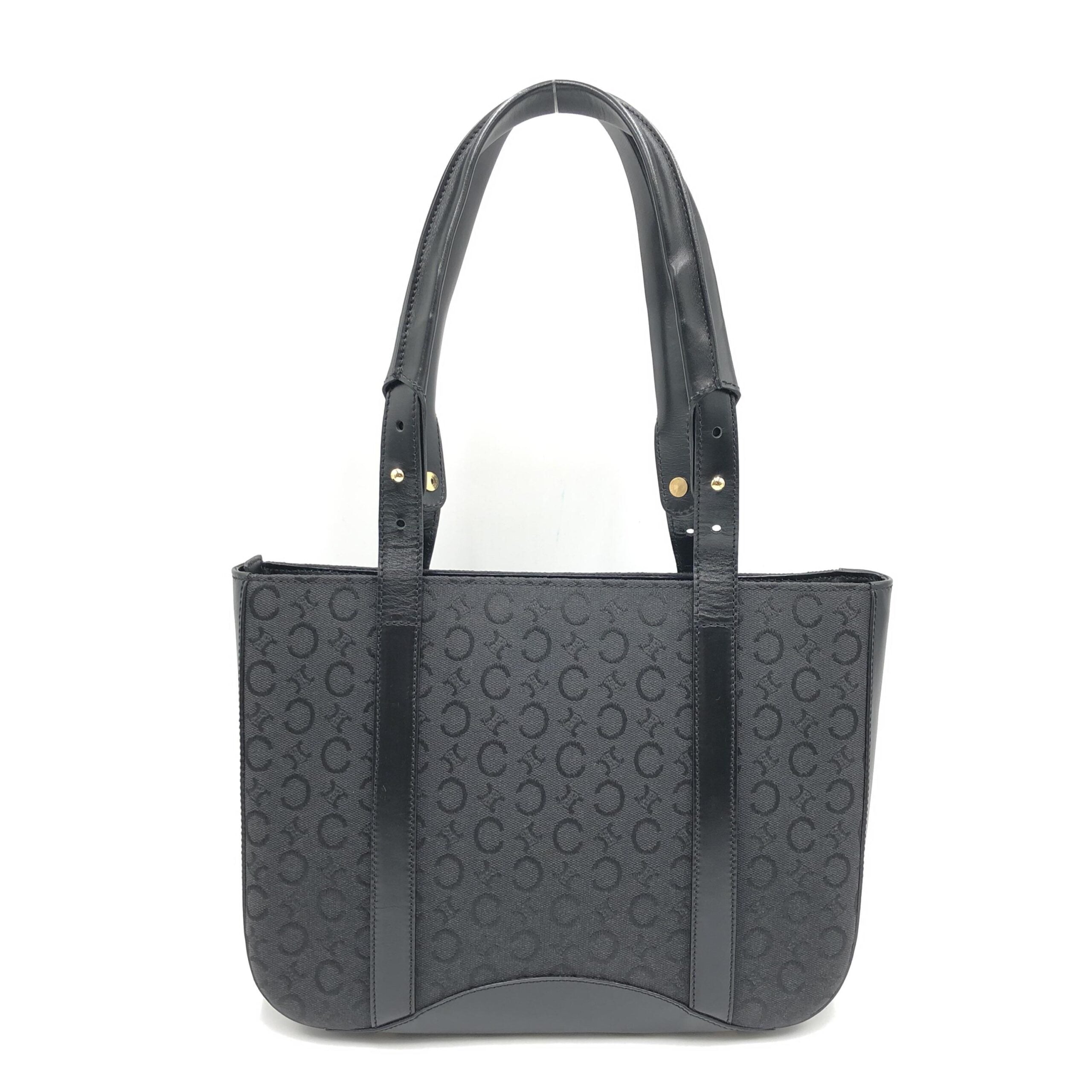 Black C Macadam Canvas Tote Bag