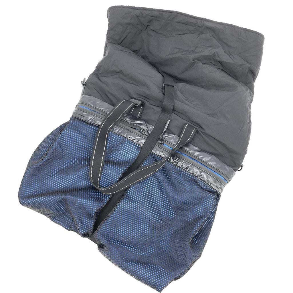 Black And Blue Nylon Convertible Tote