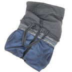 Black And Blue Nylon Convertible Tote