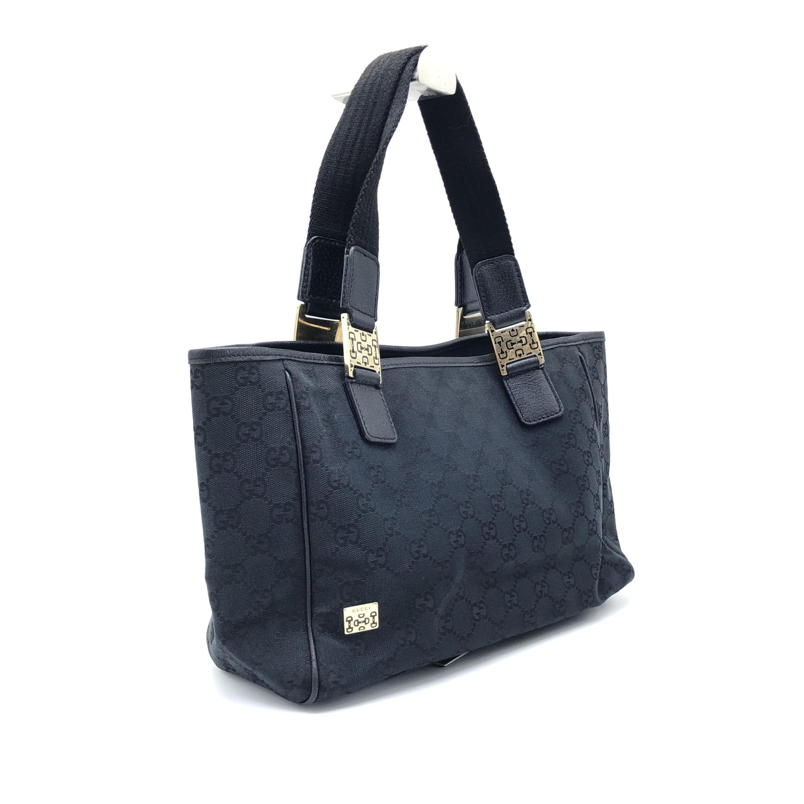 Black GG Canvas Tote Bag