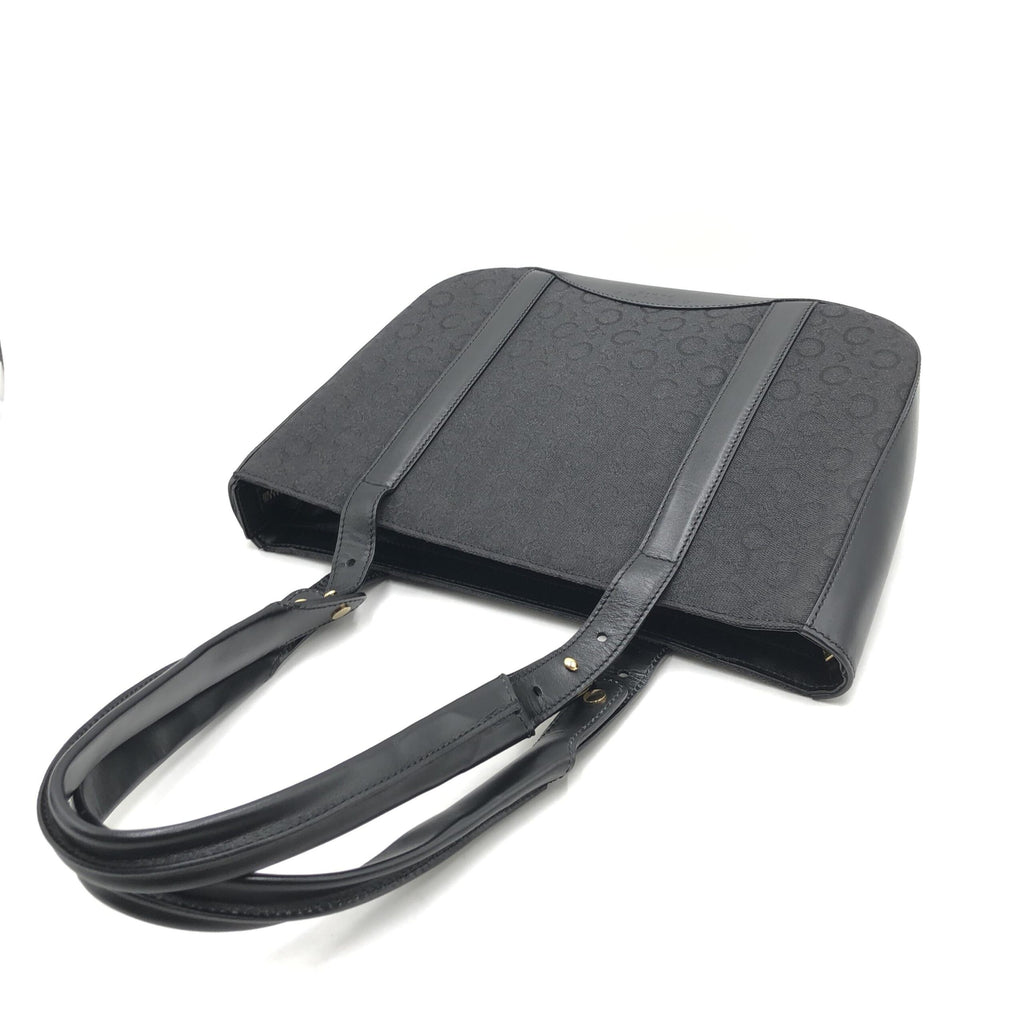 Black C Macadam Canvas Tote Bag