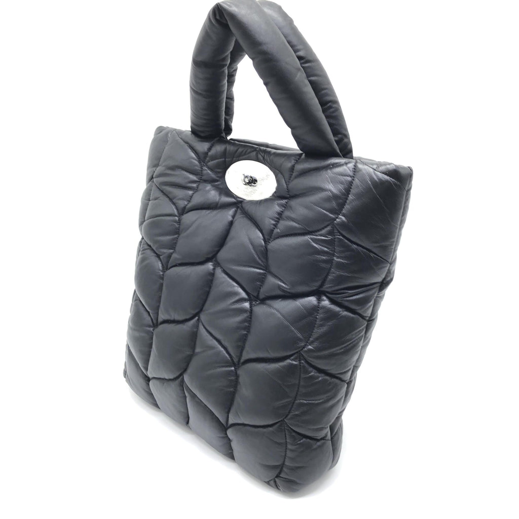 Black Leather Big Softie Tote Bag