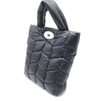 Black Leather Big Softie Tote Bag