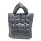Black Leather Big Softie Tote Bag