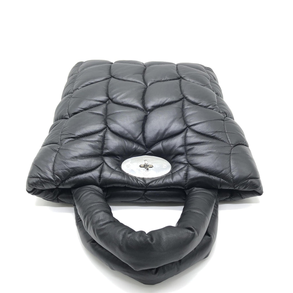 Black Leather Big Softie Tote Bag