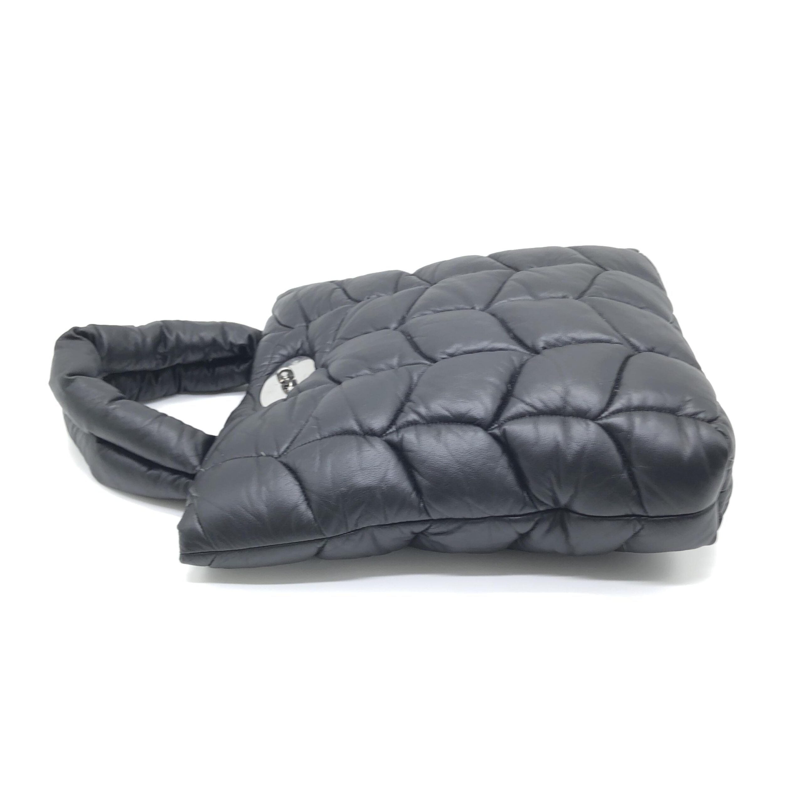 Black Leather Big Softie Tote Bag