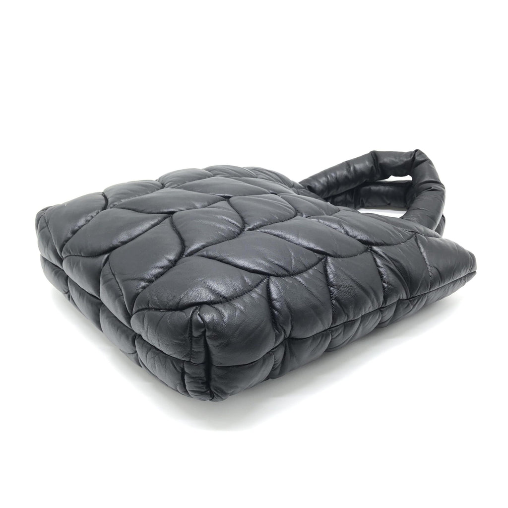 Black Leather Big Softie Tote Bag