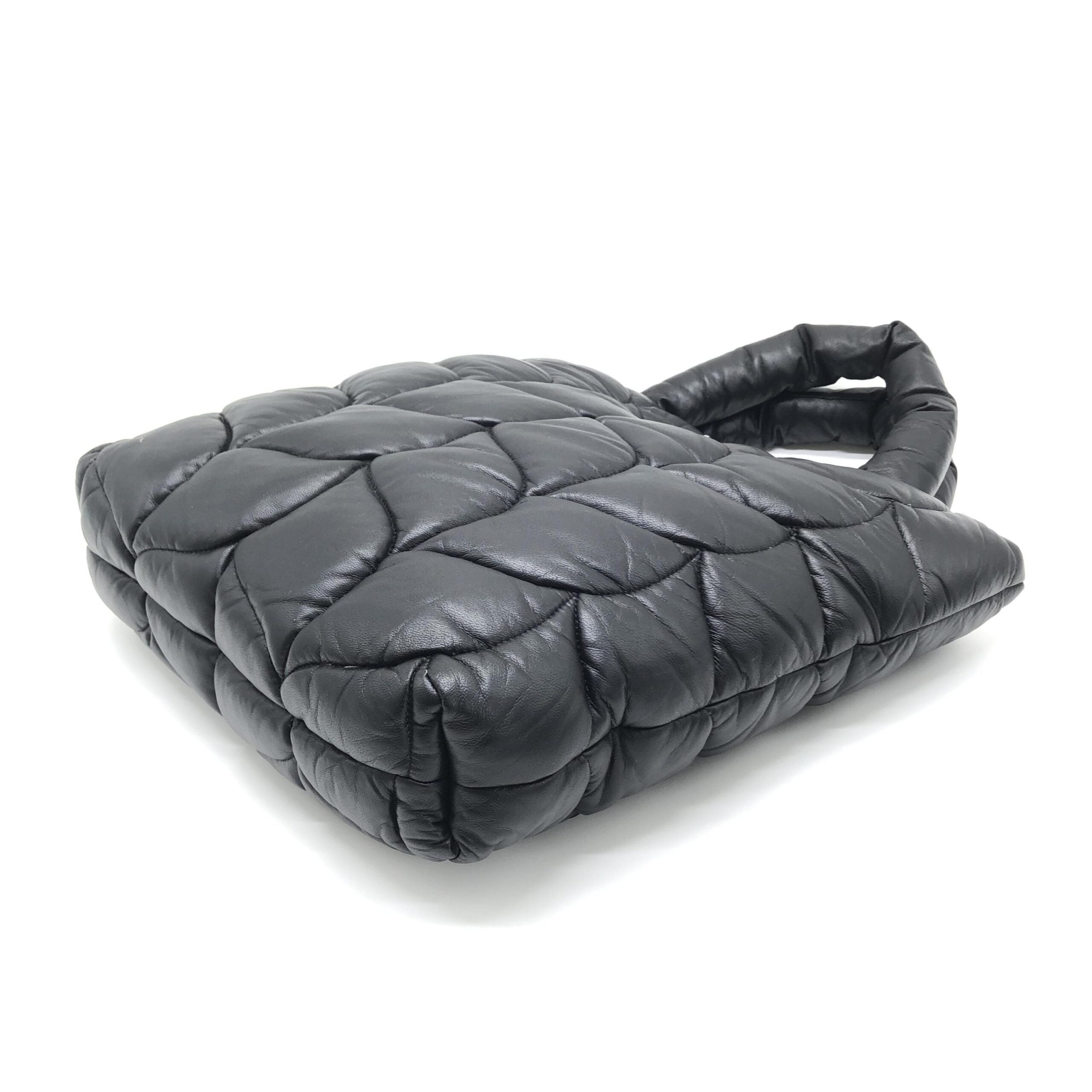 Black Leather Big Softie Tote Bag