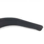 Black Grosgrain Headband With Gold Hardware