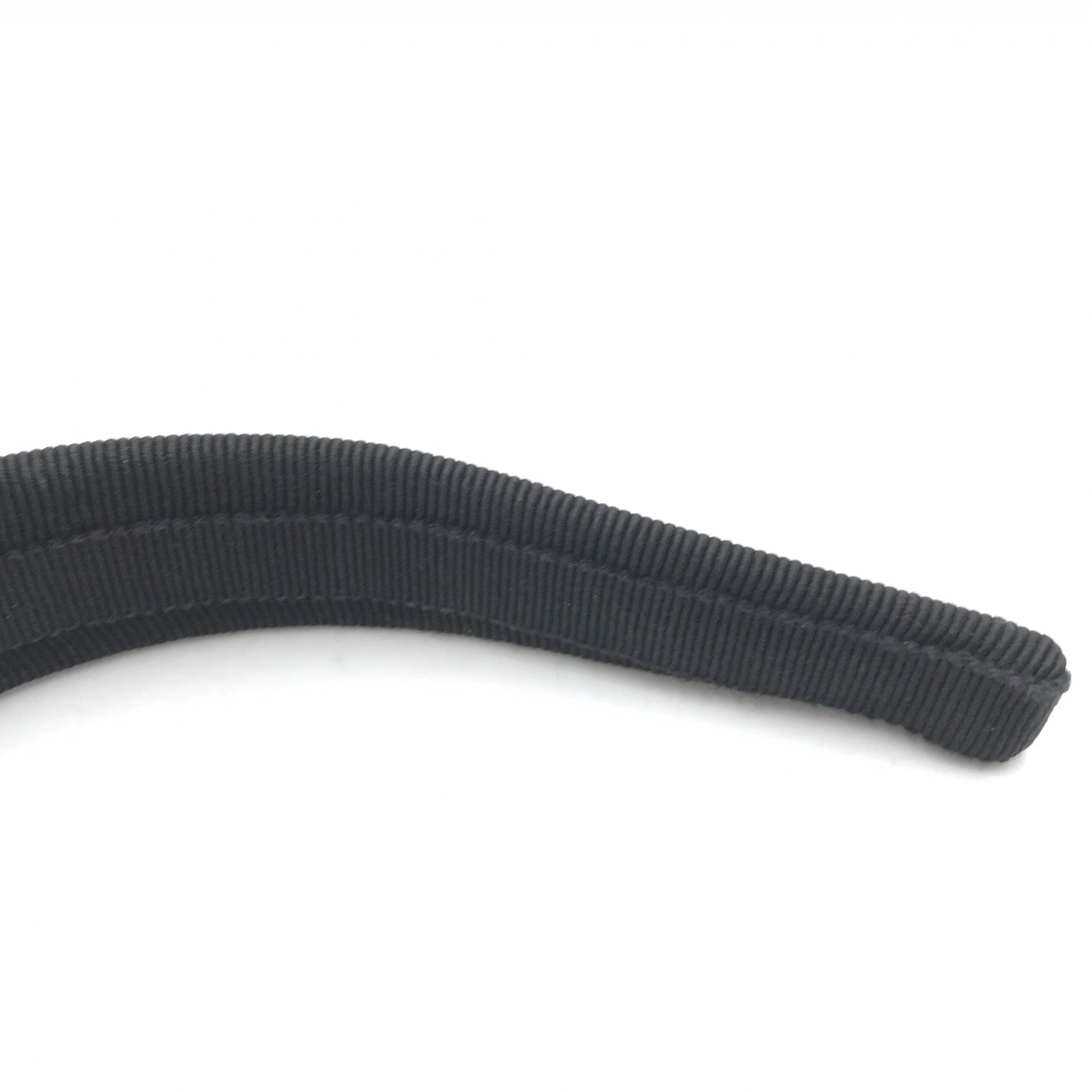 Black Grosgrain Headband With Gold Hardware
