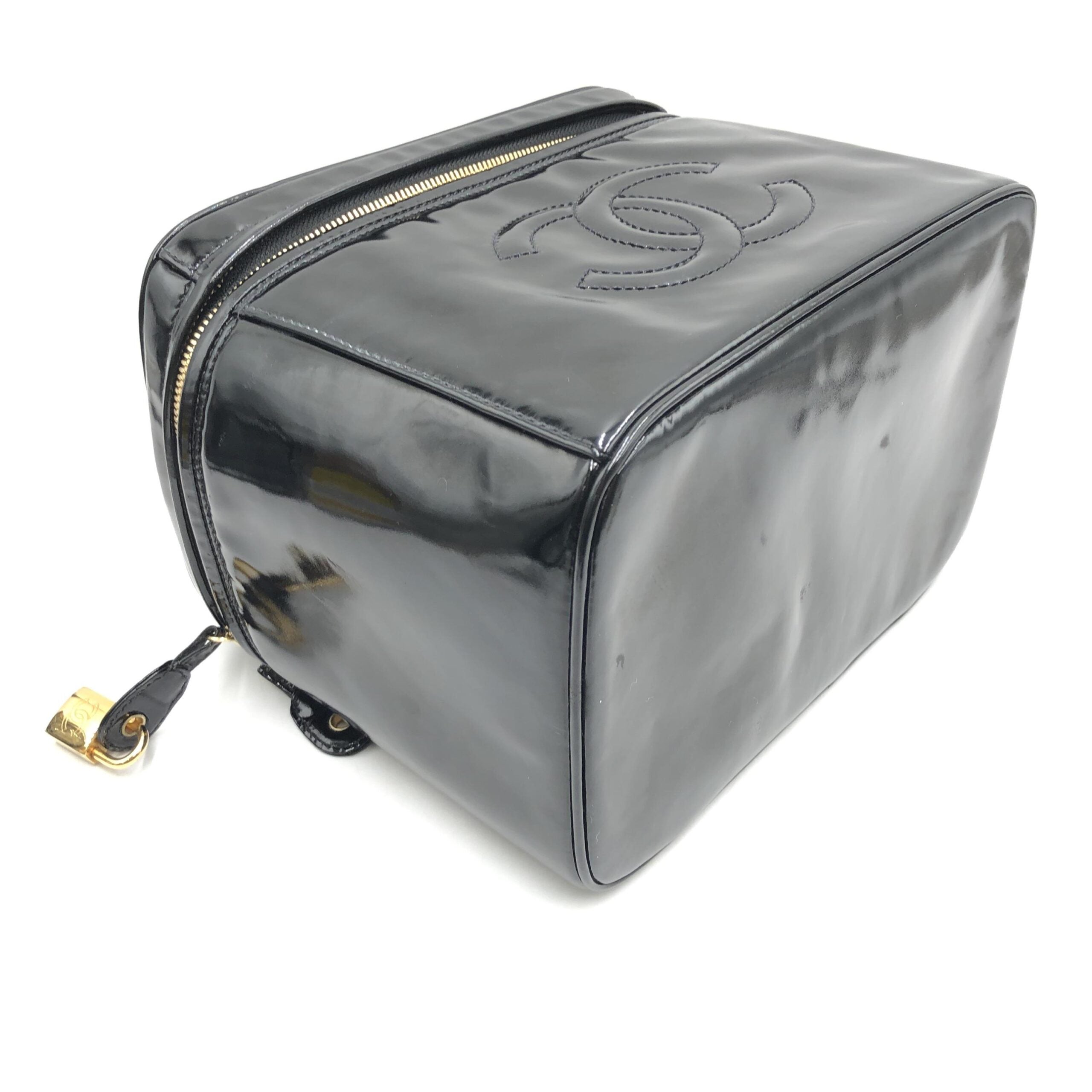 Black Patent Leather Vanity Case