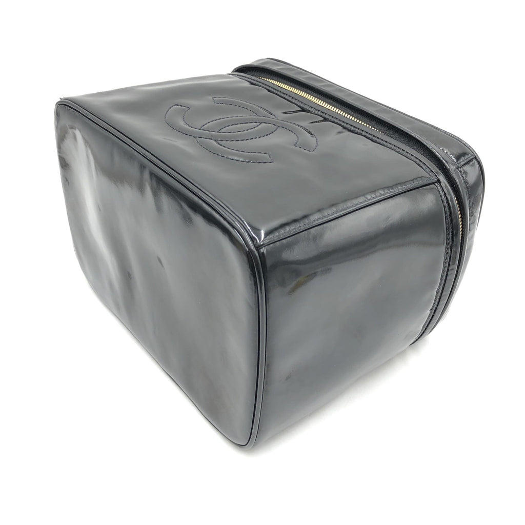 Black Patent Leather Vanity Case