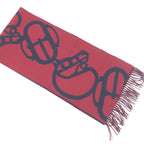 Cashmere Muffler In Burgundy Color