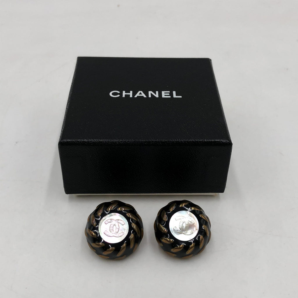 CC Button Clip-On Earrings