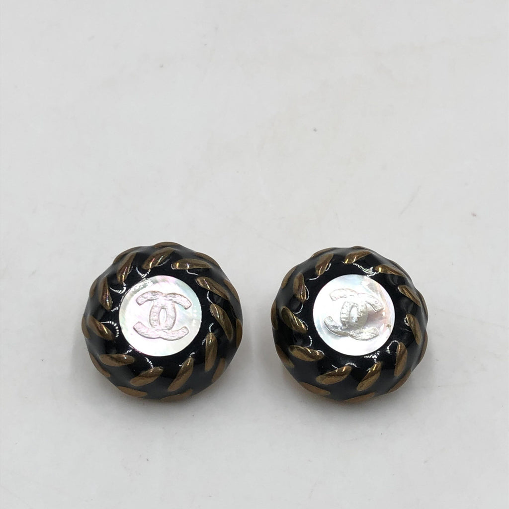 CC Button Clip-On Earrings