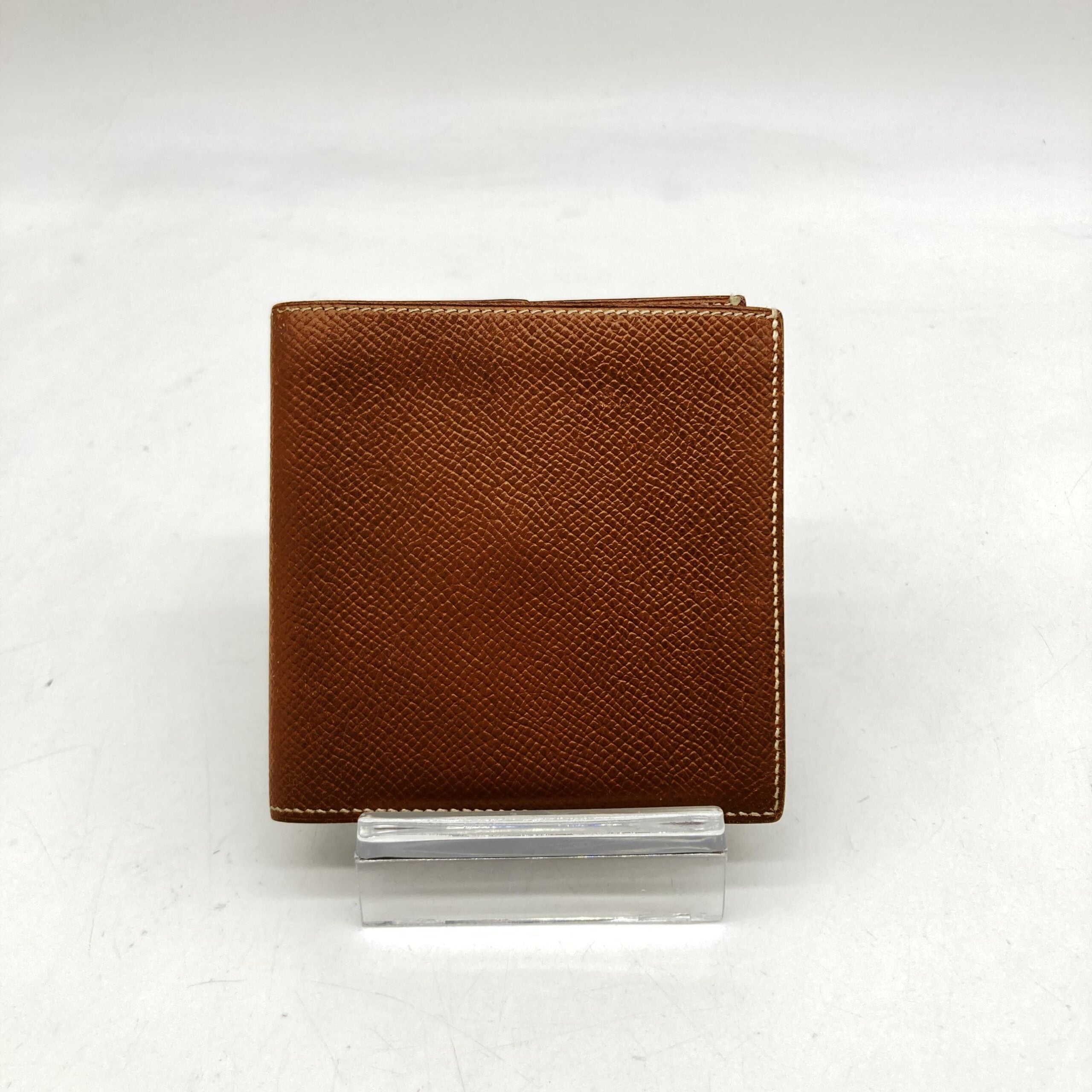 Compact Wallet In Brown Leather