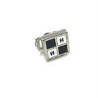 Coco Mark Earrings Black/White/Silver