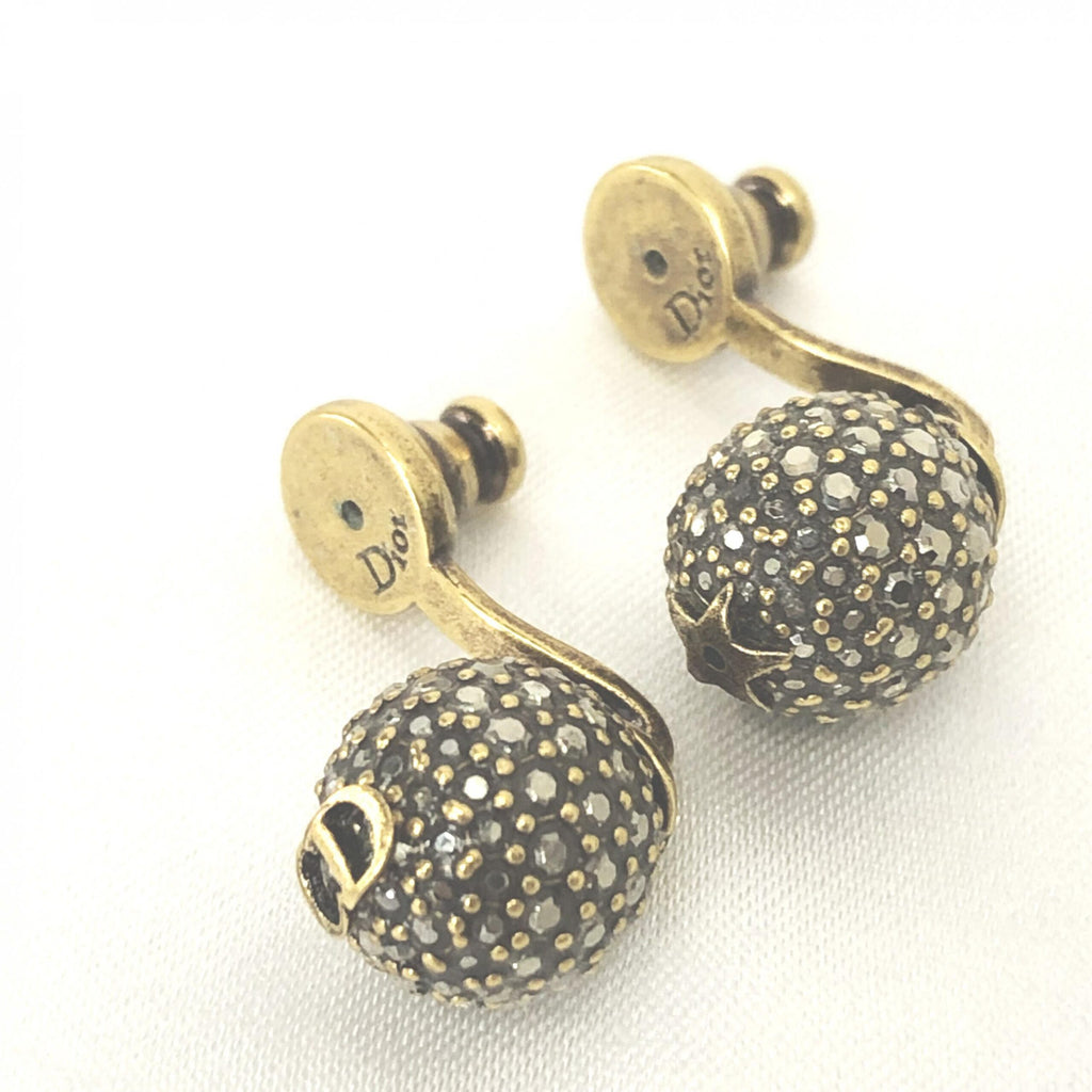 Crystal Embellished Metal Bee Earrings